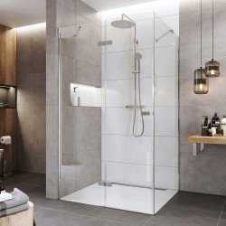 Mereo Sprchový kout, Novea, obdélník, pantový, 110x120 cm, chrom ALU, sklo Čiré, dveře levé a pevný díl (CK10517ZL)