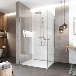 Mereo Sprchový kout, Novea, obdélník, pivotový, 100x80 cm, chrom ALU, sklo Čiré (CK13913ZVR)