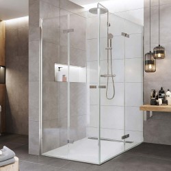 Mereo Sprchový kout, Novea, obdélník, zalamovací, 110x120 cm, chrom ALU, sklo Čiré (CK15843ZVR)