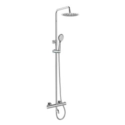 Mereo Termostatická  vanová baterie s  talířovou kulatou slim sprchou, nerez (CB60101TSC)