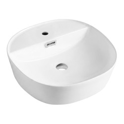 Mereo Umyvadlo na desku s přepadem, Lota, 400x400x150 mm, čtvercové, keramické (UC404015S)