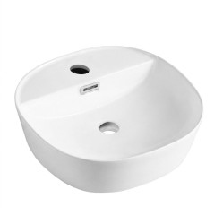 Mereo Umyvadlo na desku s přepadem, Lota, 400x400x150 mm, čtvercové, keramické (UC404015S)