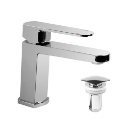 Mereo Umyvadlová stojánková baterie, Mada, chrom, s vyšší pákou, s clic-clac CH02 (CBQ10104MC)