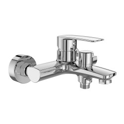 Mereo Vanová nástěnná baterie, Pego, 150 mm, s keramickým přepínačem, bez příslušenství, chrom (CB90104P)