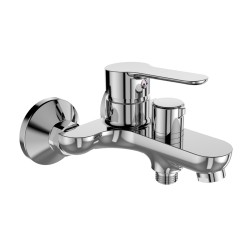 Mereo Vanová nástěnná baterie, Zuna, 100 mm, s keramickým přepínačem, bez příslušenství, chrom (CB901A04Z)