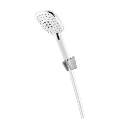 Mereo Vanový set, třípoloh. sprcha, sprch. hadice bílá lesklá sys. zabraňující překroucení (CB569E)