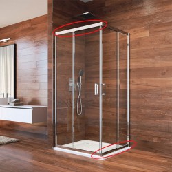 Mereo Vodící profil pro CK608A..K, 80cm, spodní pravý, horní levý, chrom (CKND164K2)