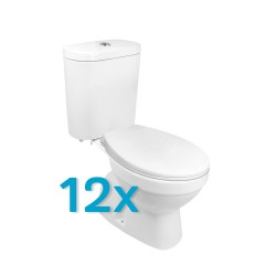 Mereo WC kombi, RIMLESS, spodní odpad s armaturou, 12 ks (VSD98AKCE12)