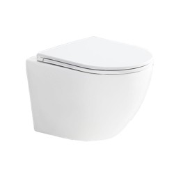 Mereo WC závěsné kapotované, Smart Flush RIMLESS, 490x370x360, keramické, vč. sedátka CSS123 (VSD82T1)