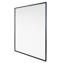 Mereo Zrcadlo hranaté, 60x80 cm, černý rám, instalace pouze na výšku (CN181V)