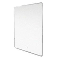 Mereo Zrcadlo hranaté, 60x80 cm, LED osvětlení a odmlžování, okraj pískovaný (CN172)