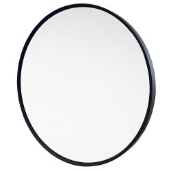 Mereo Zrcadlo kulaté pr. 60 cm, černý rám (CN180)