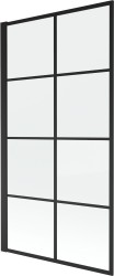 MEXEN - Alex vanová zástěna 1-wing 70x140 cm, černá vzor fix(893-070-000-70-77)