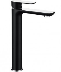 MEXEN - Alfa umyvadlová baterie vysoká, černá/chrom (745710-71)