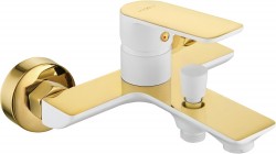 MEXEN - Alfa vanová baterie, bílá/zlatá (745730-25)