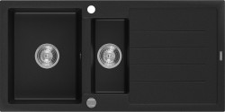 MEXEN - Andres granitový dřez 1.5 s odkapávačem 1000x500 mm, černá (6515101510-77)