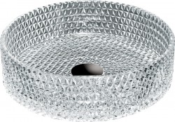 MEXEN - Aura skleněné umyvadlo na desku 39x39, transparent (24013900)