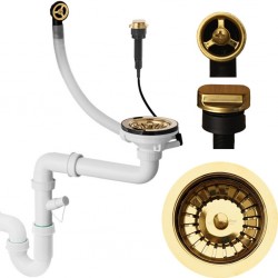 MEXEN - Automatický dřezový sifon na 1 misku, zlatý (66911-50)