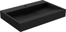 MEXEN - Ava umyvadlo na desku litý mramor 1/O 70 x 46, černá (23017071)