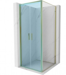 MEXEN - Boční stěna pro Exo 70x200 6mm zlato, transparent (810-070-000-50-00)