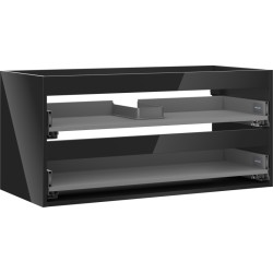 MEXEN - Box-A skříňka pro umyvadlo 100, 2 zásuvky, černá lesk (91AX0-1000-470-2-70)