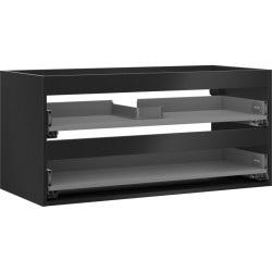 MEXEN - Box-A skříňka pro umyvadlo 100, 2 zásuvky, černá mat (91AX0-1000-470-2-71)