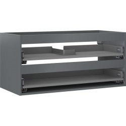 MEXEN - Box-A skříňka pro umyvadlo 100, 2 zásuvky, grafit mat (91AX0-1000-470-2-66)