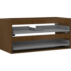 MEXEN - Box-A skříňka pro umyvadlo 100, 2 zásuvky, ořech (91AX0-1000-470-2-86)