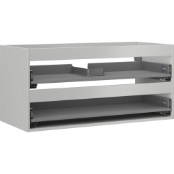 MEXEN - Box-A skříňka pro umyvadlo 100, 2 zásuvky, šedý mat (91AX0-1000-470-2-62)