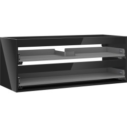 MEXEN - Box-A skříňka pro umyvadlo 120, 2 zásuvky, černá lesk (91AX0-1200-470-2-70)