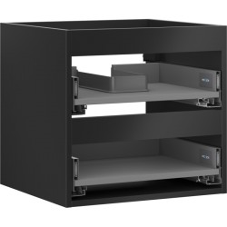 MEXEN - Box-A skříňka pro umyvadlo 50, 2 zásuvky, černá mat (91AX0-0500-470-2-71)