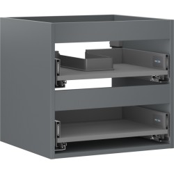 MEXEN - Box-A skříňka pro umyvadlo 50, 2 zásuvky, grafit mat (91AX0-0500-470-2-66)