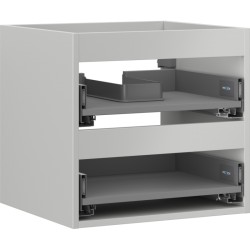 MEXEN - Box-A skříňka pro umyvadlo 50, 2 zásuvky, šedý mat (91AX0-0500-470-2-62)