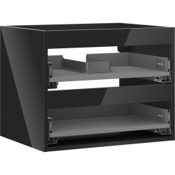 MEXEN - Box-A skříňka pro umyvadlo 60, 2 zásuvky, černá lesk (91AX0-0600-470-2-70)