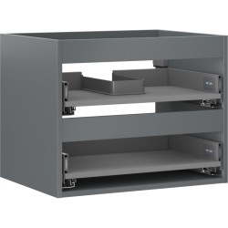 MEXEN - Box-A skříňka pro umyvadlo 60, 2 zásuvky, grafit mat (91AX0-0600-470-2-66)