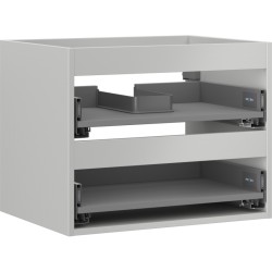 MEXEN - Box-A skříňka pro umyvadlo 60, 2 zásuvky, šedý mat (91AX0-0600-470-2-62)