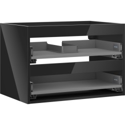 MEXEN - Box-A skříňka pro umyvadlo 70, 2 zásuvky, černá lesk (91AX0-0700-470-2-70)