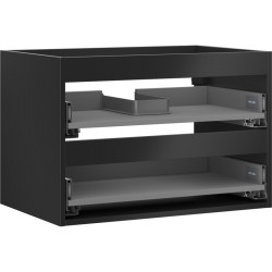 MEXEN - Box-A skříňka pro umyvadlo 70, 2 zásuvky, černá mat (91AX0-0700-470-2-71)