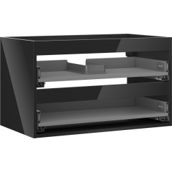 MEXEN - Box-A skříňka pro umyvadlo 80, 2 zásuvky, černá lesk (91AX0-0800-470-2-70)