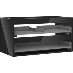 MEXEN - Box-A skříňka pro umyvadlo 90, 2 zásuvky, černá lesk (91AX0-0900-470-2-70)