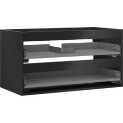 MEXEN - Box-A skříňka pro umyvadlo 90, 2 zásuvky, černá mat (91AX0-0900-470-2-71)