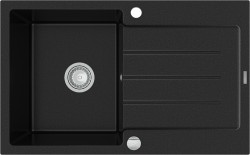MEXEN - Bruno granitový dřez 1 s odkapávačem 795x495 mm, černá (6513791010-77)