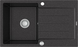 MEXEN - Bruno granitový dřez 1 s odkapávačem 900x500 mm, černá spotty (6513791010-76)