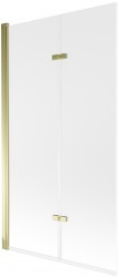 MEXEN - Castor vanová zástěna 2-křídlo 100x150, dekor, zlato (892-100-002-50-30)