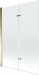 MEXEN - Castor vanová zástěna 2-křídlo 120x150 cm, transparent, zlato (892-120-002-50-00)