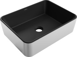 MEXEN - Catia umyvadlo na desku 48 x 37, černá mat/stříbrná (21314874)