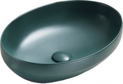 MEXEN - Cornelia umyvadlo na desku 50x36, tmavě zelená mat (21885047)