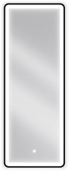 MEXEN - Coro zrcadlo s osvětlením 45 x 120 cm, LED 6000K, černý rám (9817-045-120-611-70)