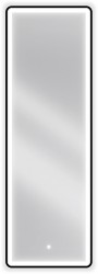 MEXEN - Coro zrcadlo s osvětlením 50 x 150 cm, LED 6000K, černý rám (9817-050-150-611-70)