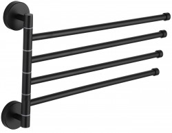 MEXEN - Čtyřramenný držák ručníků, otočný, černá (7039244-70)